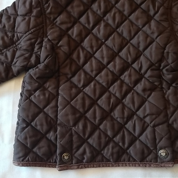 GAP Toddler Girl Brown Quilted Jacket with Removable Hood 3T - Picture 14 of 15